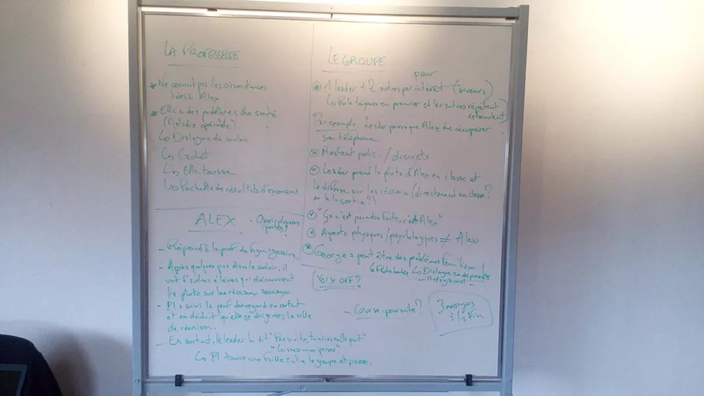 Atelier écriture de la résidence artistique au collège Jacques Prévert à Masnières